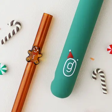 好玻GOODGLAS薑餅人造型玻璃吸管