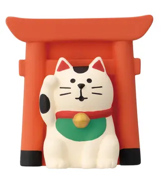 日本 DECOLE Concombre 旅貓磁鐵/ 神社貓