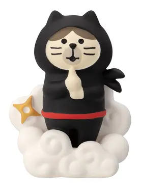 日本 DECOLE Concombre 旅貓磁鐵/ 忍者貓