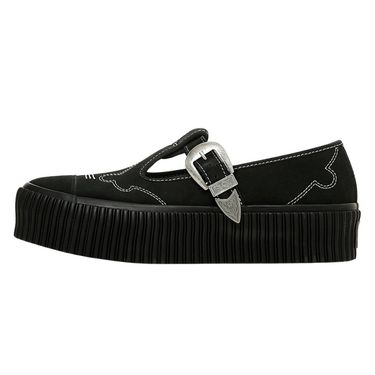 日本限定 Converse ALL STAR LIFTED RIBTAPE T-STRAP 厚底瑪莉珍鞋/ 典雅黑/ 預購 26 cm