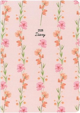 【誠品獨家】2026 日本 DAIGO MILL日誌/ A6/ 月間日曆/ Fleurs/ 粉色