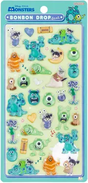 日本 sun-star BONBON DROP迪士尼澎澎貼紙/ 怪獸電力公司