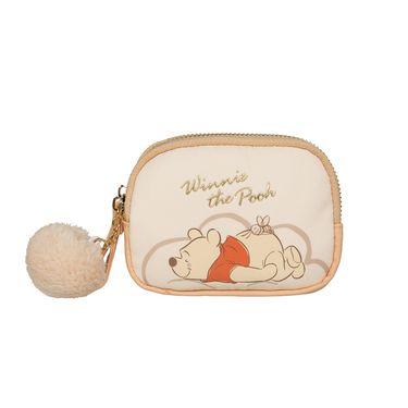 DISNEY小熊維尼棉花糖雙層零錢包/ 米色/ PTD23-D7-22BG