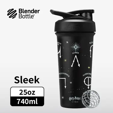 Blender Bottle Sleek按壓式不鏽鋼水壺/ 哈利波特/ 魔法咒語/ 25oz/ 740ml