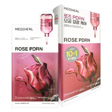 【MEDIHEAL】Rose PDRN 毛孔緊緻面膜 11片-平行輸入