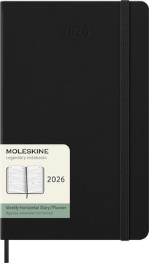 2026 MOLESKINE橫式週記/ 12M/ 硬殼/ L型/ 黑