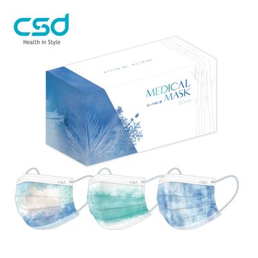 CSD中衛醫療口罩/ 成人平面/ 霜の雪花/ 30片/ 盒