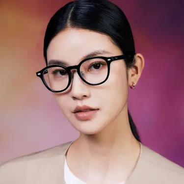 Ray Ban 圓形膠框光學眼鏡/ 公司貨