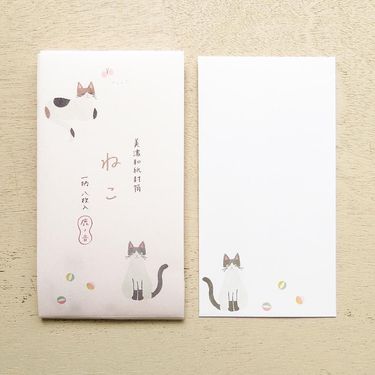 日本 cozyca products 信封/ 貓/ 8入