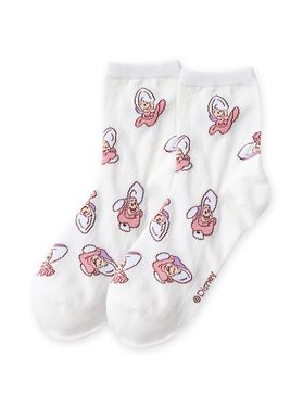 【ONEDER旺達棉品】迪士尼牡蠣寶寶中筒襪/ 滿版-07/ 22-26