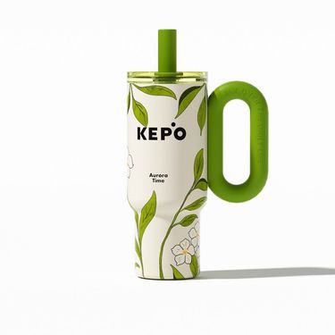 KEPO LQ 900ml KC012 靈感之花冰霸杯 316L不鏽鋼內膽-青山霧白