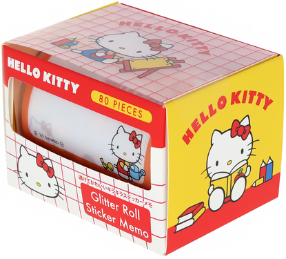 日本 sun-star 三麗鷗 Petit Collection 盒裝閃亮Memo貼紙捲/ Hello Kitty