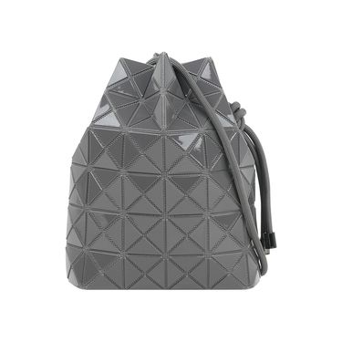 【ISSEY MIYAKE】WRING ONE-TONE 琺瑯效果亮面抽繩水桶包(深灰色)/ 平行輸入