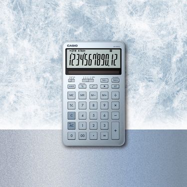 CASIO曜石計算機/ 12位元/ 冰霜藍/ JW-200DQ-BU