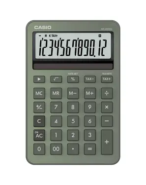 CASIO曜石計算機MINI/ 12位元/ 森林綠/ MS-200DQ-GN