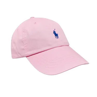 Polo Ralph Lauren 藍色刺繡小馬LOGO鴨舌棒球帽 粉紅色 /平行輸入