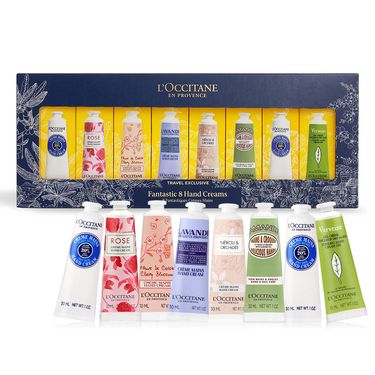 L'OCCITANE 歐舒丹 經典護手霜禮盒組(30mlX8)[乳油木X2+玫瑰+櫻花+薰衣草+橙花&蘭花+杏仁+馬鞭草]-平行輸入