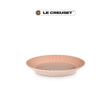 LE CREUSET瓷器雛菊花瓣盤/ 19cm/ 蜜桃橙