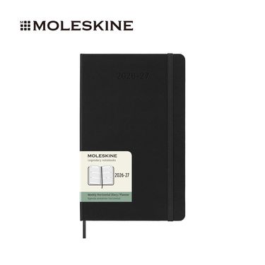 2026-27 MOLESKINE橫式週記手帳/ 18M/ 硬皮/ L型/ 黑