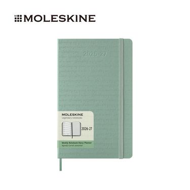 2026-27 MOLESKINE週記手帳/ 18M/ 硬皮/ L型/ 鼠尾草綠