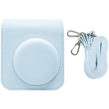 Kamera 適用 Fujifilm 拍立得 instax mini 12 相機 復古皮質保護套 繡球藍