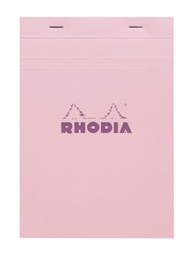 法國RHODIA COULEURS上掀式騎馬釘方眼筆記本/ A5/ 粉紅