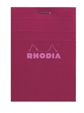 法國RHODIA COULEURS上掀式騎馬釘方眼筆記本/ A7/ 李子紅