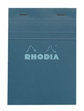 法國RHODIA COULEURS上掀式騎馬釘方眼筆記本/ A6/ 孔雀藍