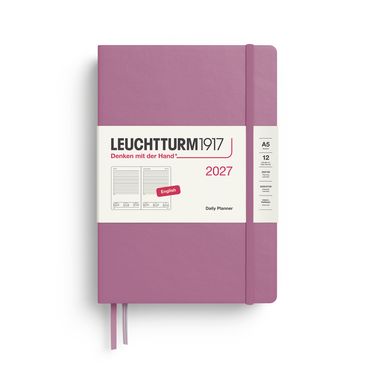 2027德國LEUCHTTURM1917 日誌/ 日計畫/ 21X14公分/ 乾燥玫瑰粉/ 硬殼
