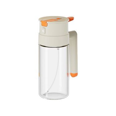 BESTHOT  650ml 噴倒兩用玻璃油瓶(附清潔刷)/  文青白