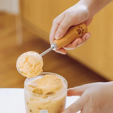 樹可熊熊站立挖球勺
