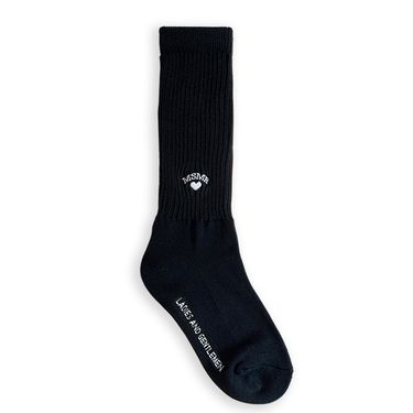 韓國 MSMR 中筒襪/ Love round crew/ 黑/ 禮物套組