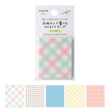 日本 MARK'S maste 水性筆可書寫紙膠帶/ 便利貼款/ 各種格紋