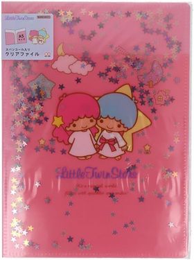 日本 sun-star 三麗鷗 Sanrio Characters 雙開資料夾/ 亮片/ Kiki&Lala