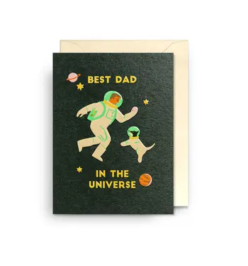英國 LAGOM DESIGN 父親卡/ Mini Cards/ Naomi Wilkinson/ Best Dad in the Universe