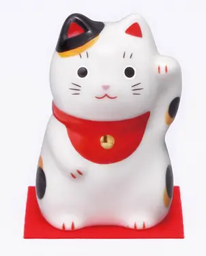 日本藥師窯招福招財貓擺飾/ S/ 三花貓