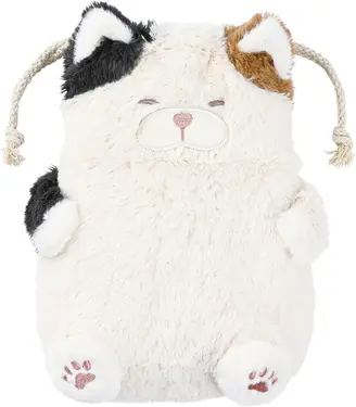 日本 LIVHEART 胖貓貓束口袋/ 秋刀魚