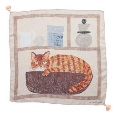 松尾美雪 流蘇手帕/ Stripe