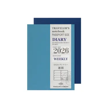 2026 日本 TRAVELER'S COMPANY TRAVELER'S notebook 日誌/ 護照尺寸/ 週間橫式記事