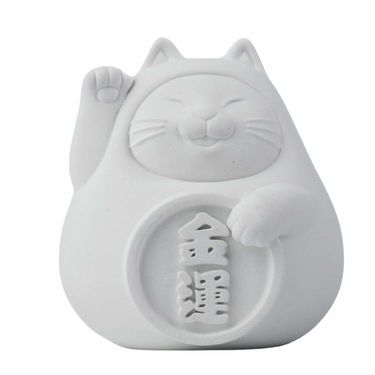 氺の尼 泥研製所胖胖金運貓/ 6cm/ 單入/ 北歐白