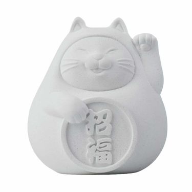 氺の尼 泥研製所胖胖招福貓/ 6cm/ 單入/ 北歐白
