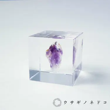 usaginonedoko京都兔之床Sola cube Mineral礦石立方塊/ 紫水晶/ 宙言葉: 充滿品味
