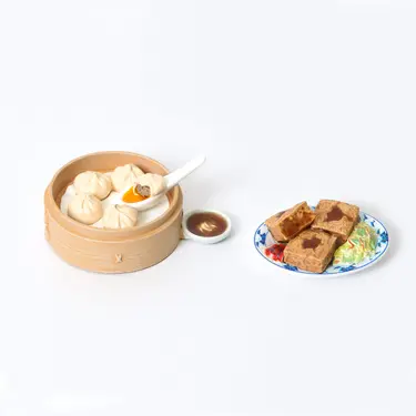 知音文創美味磁鐵/ 小籠包臭豆腐