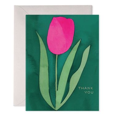 E. FRANCES感謝卡/ Pink Tulip Thank You/ 粉紅鬱金香