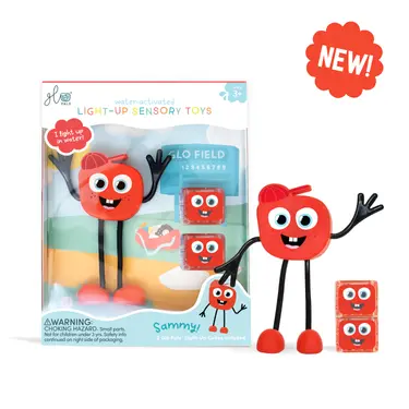 Glo Pals洗澡感官玩具/ 炫光小夥伴/ 附2顆小冰塊/ 熱力紅