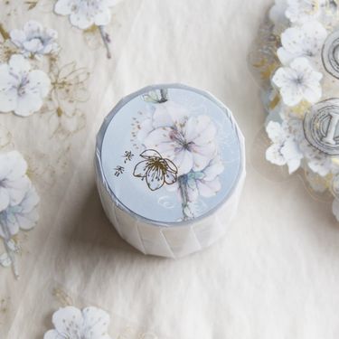 樂意Loidesign 5cm燙霧金亮PET膠帶/ 寒香/ 梅花