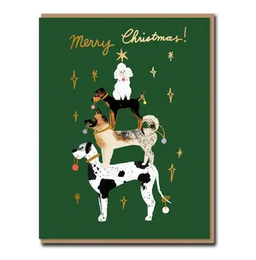 CAROLYN SUZUKI聖誕卡/ Pup Tree/ 聖誕狗狗樹