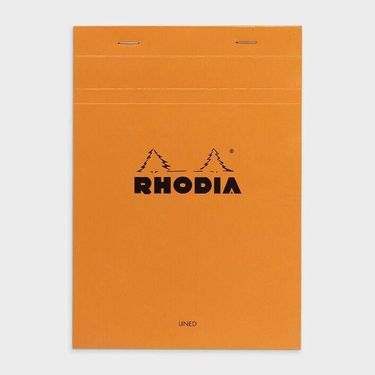 法國RHODIA 上掀式騎馬釘橫線筆記本/ A5/ Orange/ Lined+Margin