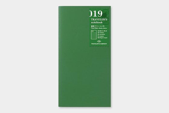 日本 TRAVELER'S COMPANY TRAVELER'S notebook 019 旅人手帳自填式週間手帳/ 左週右記版