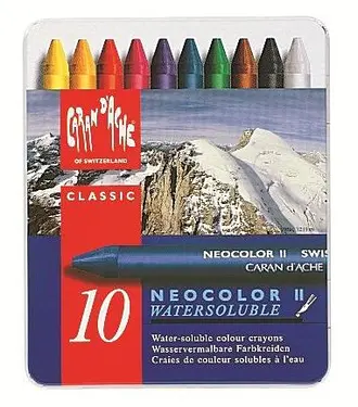 CARAN D'ACHE NEOCOLOR II專業水溶性蠟筆/10色